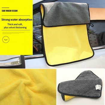 Car Wash Clean Towel Double Side Cleaning Towel Soft Cloth Detailing Microfiber Plush Washing Drying Towel for Auto Accessories