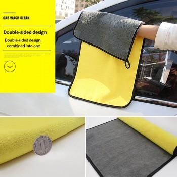 Car Wash Clean Towel Double Side Cleaning Towel Soft Cloth Detailing Microfiber Plush Washing Drying Towel for Auto Accessories
