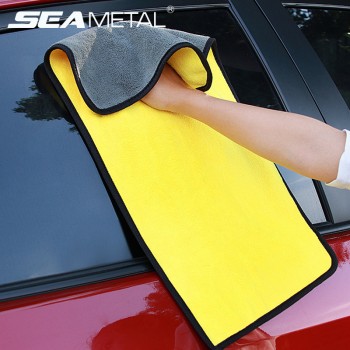 Car Wash Clean Towel Double Side Cleaning Towel Soft Cloth Detailing Microfiber Plush Washing Drying Towel for Auto Accessories
