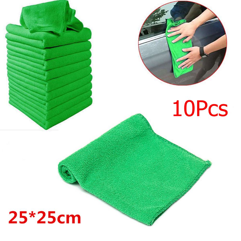 5/10x Microfiber Car Wash Towel Soft Cleaning Auto Car Care Detailing Cloths Wash Towel Duster 9.84 x 9.84Inch