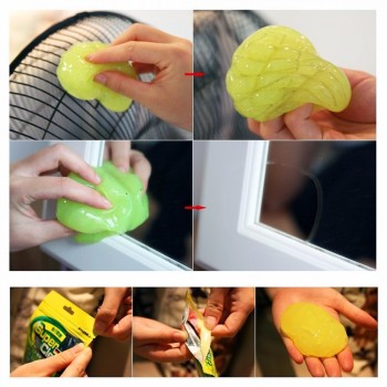 Multifunction Soft Car Sticky Clean Glue Gum Gel Cleaning Auto Interior Outlet Keyboard Dust Cleaner Microfiber Sponge Gel