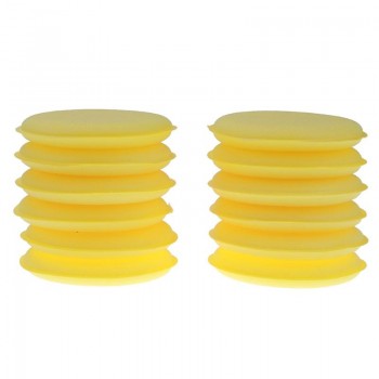 12pcs/lot Car Vehicle Wax Polish Foam Sponge Hand Soft Wax Yellow Sponge Pad/Buffer for Car Detailing Care Wash Clean