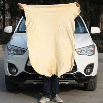 Auto Care Extra Large Auto Car Natural Drying Chamois (45x55cm approx) Deerskin Cleaning Cham Leather Cloth