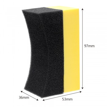 FORAUTO Auto Care Multi-functional EVA Wax Foam Polishing Sponge Cleaning Tool Household Car Wash Sponge U-Shape Tyre Tire Brush