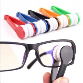 Car Accessorie Mini Portable Glasses Cleaning Rub Microfiber Cleaner Wiping Glasses Cleaning Tools Eyewear Brush Multifunctional