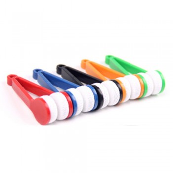 Car Accessorie Mini Portable Glasses Cleaning Rub Microfiber Cleaner Wiping Glasses Cleaning Tools Eyewear Brush Multifunctional