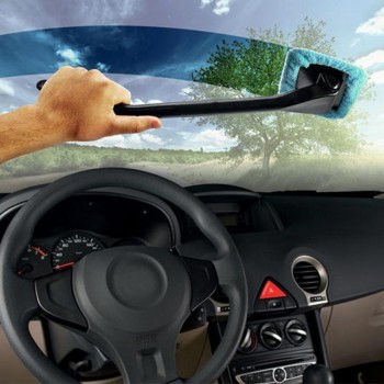 Auto Window Cleaner Windshield Windscreen Microfiber Car Wash Brush Dust Long Handle Car Cleaning Tool Car Care Glass Towel