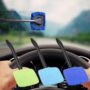 Auto Window Cleaner Windshield Windscreen Microfiber Car Wash Brush Dust Long Handle Car Cleaning Wiper Tool Care Glass Towel