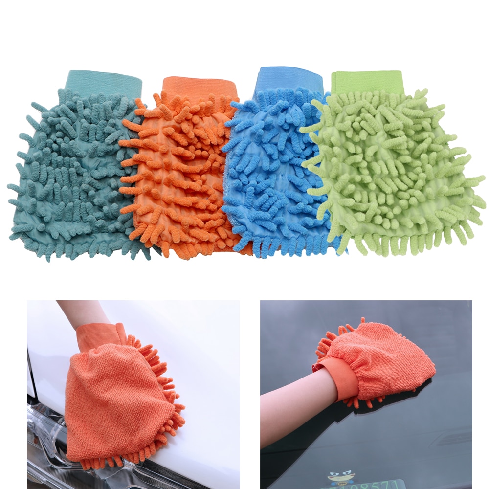 Car Cleaning Drying Gloves Ultrafine Fiber Chenille Microfiber Window Washing Tool Home Cleaning Car Wash Glove Auto Accessories