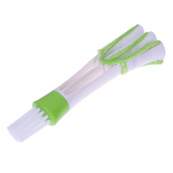 VODOOL 6.5 inch Double Ended Auto Car Air Conditioner Vent Outlet Cleaning Brush Car Meter Detailing Cleaner Blinds Duster Brush