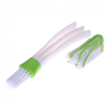 VODOOL 6.5 inch Double Ended Auto Car Air Conditioner Vent Outlet Cleaning Brush Car Meter Detailing Cleaner Blinds Duster Brush