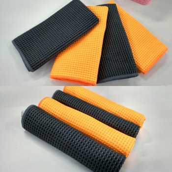 Soft Car Window Care Microfiber Wax Polishing Detailing Towel Car Cleaning Wash Traceless Cloth Kitchen Cleaner 40x40cm