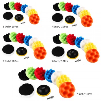 10Pcs Car Polishing Pad set Polishing Buffer Waxing Buffing Pad Drill Kit Car Polishing sponge Wheel Kit polisher 3 Accessories