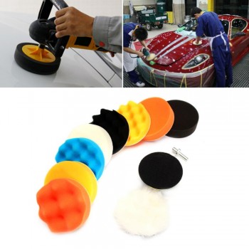 11Pcs 3567Car Polish Pad Sponge Buffing Polishing Waxing Pad Kit Car Auto Polisher Buffer with Drill Adapter wax pad