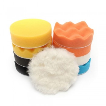 11Pcs 3567Car Polish Pad Sponge Buffing Polishing Waxing Pad Kit Car Auto Polisher Buffer with Drill Adapter wax pad