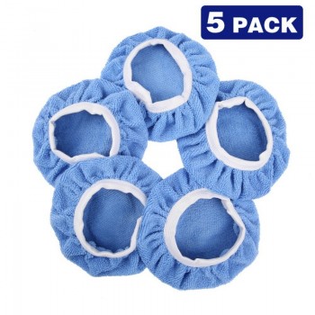 5pcs car Waxing Sponge Polisher Pad dedicated Bonnet Soft Microfiber Polishing Bonnet Buffing Pad Cover For Car