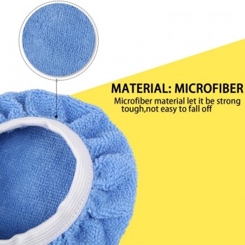 5pcs car Waxing Sponge Polisher Pad dedicated Bonnet Soft Microfiber Polishing Bonnet Buffing Pad Cover For Car