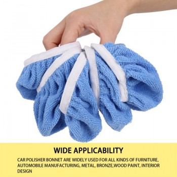 5pcs car Waxing Sponge Polisher Pad dedicated Bonnet Soft Microfiber Polishing Bonnet Buffing Pad Cover For Car
