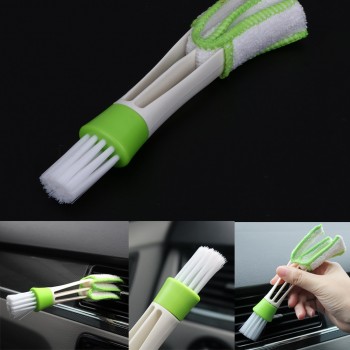 1Pcs Car Cleaning Brush Double Ended Car Air Conditioner Vent Slit  Brush Instrumentation Dusting Blind Keyboard Cleaning Washer