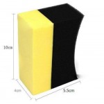 LumiParty Auto U-Shape Tire Wax Polishing Compound Sponge Tyre Cleaning Sponge ARC Edge Sponge Ideal for cleaning r30
