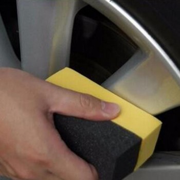 LumiParty Auto U-Shape Tire Wax Polishing Compound Sponge Tyre Cleaning Sponge ARC Edge Sponge Ideal for cleaning r30