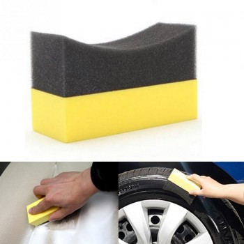 LumiParty Auto U-Shape Tire Wax Polishing Compound Sponge Tyre Cleaning Sponge ARC Edge Sponge Ideal for cleaning r30