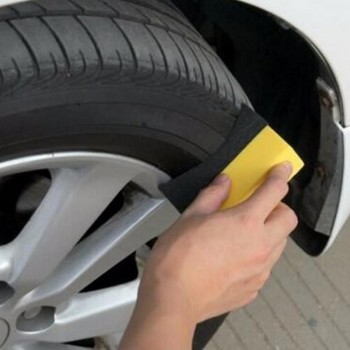 LumiParty Auto U-Shape Tire Wax Polishing Compound Sponge Tyre Cleaning Sponge ARC Edge Sponge Ideal for cleaning r30