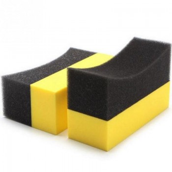 LumiParty Auto U-Shape Tire Wax Polishing Compound Sponge Tyre Cleaning Sponge ARC Edge Sponge Ideal for cleaning r30