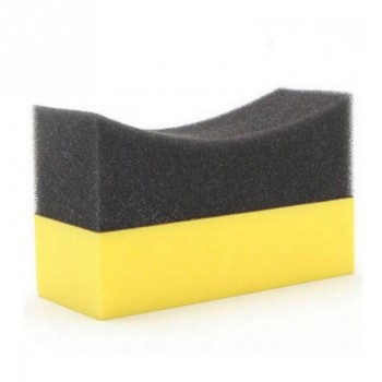 LumiParty Auto U-Shape Tire Wax Polishing Compound Sponge Tyre Cleaning Sponge ARC Edge Sponge Ideal for cleaning r30