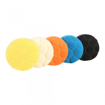 5pcs/Set Car Sponge Polishing Pad Hand Tool Kit For Car Polisher Wax 3/4/5/6/7 Inch Optional Buffing Sponge Polishing Pad Kit