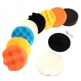 10pcs/set Automobile Car Polishing Pad Set Vehicle Cleaning Washing Polish Sponge Wheel 8 * 2.5cm xmas