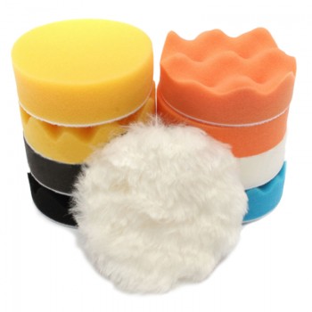 10pcs/set Automobile Car Polishing Pad Set Vehicle Cleaning Washing Polish Sponge Wheel 8 * 2.5cm xmas
