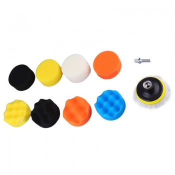 10pcs/set Automobile Car Polishing Pad Set Vehicle Cleaning Washing Polish Sponge Wheel 8 * 2.5cm xmas