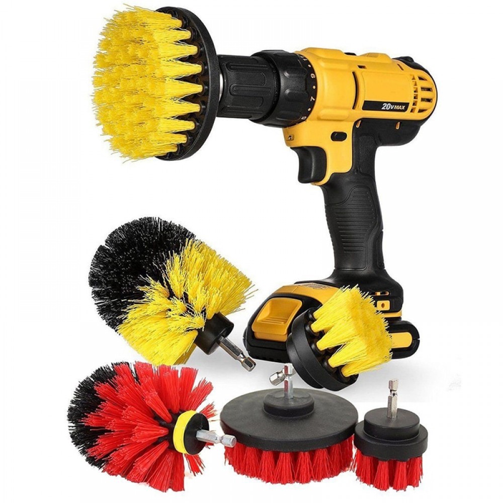3 pcs Power Scrubber Brush Drill Brush Clean for Bathroom Surfaces Tub Shower Tile Grout Cordless Power Scrub Drill Cleaning Kit