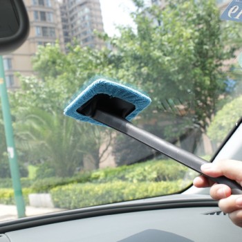 Auto Car Windshield Wash Brush Windscreen Window Glass Microfiber Dust Cleaner Towel Care Tool Kits Long Handle