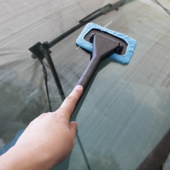 Auto Car Windshield Wash Brush Windscreen Window Glass Microfiber Dust Cleaner Towel Care Tool Kits Long Handle