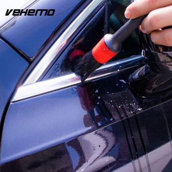 Vehemo Black Cleaning Seats Detailing Brushes Motorcycle Car Detailing Brushes Portable Auto Detailing Brushes Car Interior