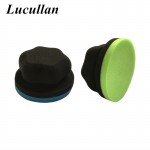 Lucullan Ergonomically Designed Flat Waxing Applicator Polishes Blue/Green Perfect For Applying Any Car Wax, Glaze and Sealant
