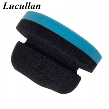 Lucullan Ergonomically Designed Flat Waxing Applicator Polishes Blue/Green Perfect For Applying Any Car Wax, Glaze and Sealant