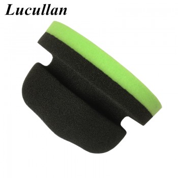 Lucullan Ergonomically Designed Flat Waxing Applicator Polishes Blue/Green Perfect For Applying Any Car Wax, Glaze and Sealant