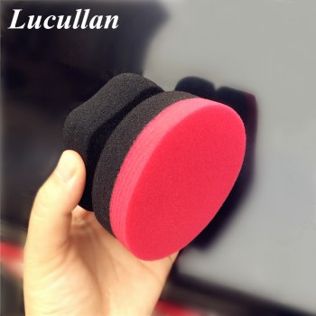 Lucullan Ergonomically Designed Flat Waxing Applicator Polishes Blue/Green Perfect For Applying Any Car Wax, Glaze and Sealant