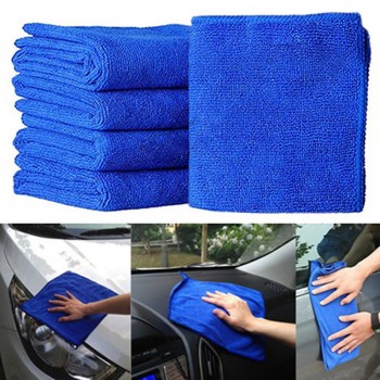 Auto Car 5PC Blue Soft Absorbent Wash Cloth Car Auto Care Microfiber Cleaning Towels Durable Car Cleaning Auto Cleaner Car Brush