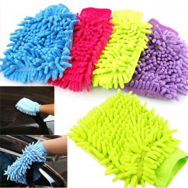 1pc Car Washing Glove Microfiber Hand Towel Cleaning Sponge Hand Towel Coral Chenille Soft Vehicle Auto Car Accessories