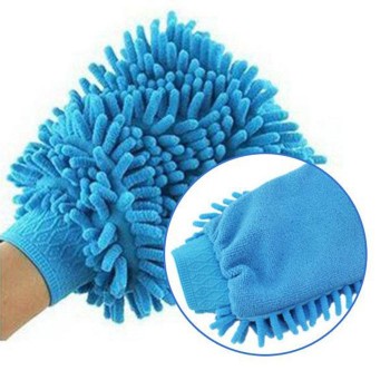 1pc Car Washing Glove Microfiber Hand Towel Cleaning Sponge Hand Towel Coral Chenille Soft Vehicle Auto Car Accessories