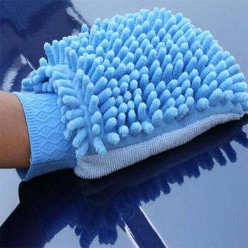 1pc Car Washing Glove Microfiber Hand Towel Cleaning Sponge Hand Towel Coral Chenille Soft Vehicle Auto Car Accessories