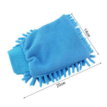 1pc Car Washing Glove Microfiber Hand Towel Cleaning Sponge Hand Towel Coral Chenille Soft Vehicle Auto Car Accessories