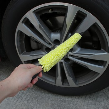 Car Tire Rim Brush Sponge Washing Cleaner Plastic Long Handle Wheel Brush Vehicle Washing Tool Soft Bristles Clean Wheel Tire