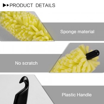 Car Tire Rim Brush Sponge Washing Cleaner Plastic Long Handle Wheel Brush Vehicle Washing Tool Soft Bristles Clean Wheel Tire