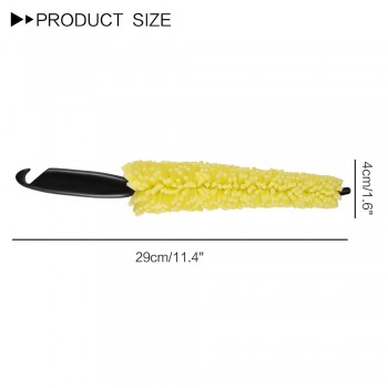 Car Tire Rim Brush Sponge Washing Cleaner Plastic Long Handle Wheel Brush Vehicle Washing Tool Soft Bristles Clean Wheel Tire