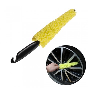Car Tire Rim Brush Sponge Washing Cleaner Plastic Long Handle Wheel Brush Vehicle Washing Tool Soft Bristles Clean Wheel Tire